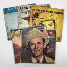 x5 Hank Williams Vinyl Record Lot, Luke the Drifter & More (Lot #22)