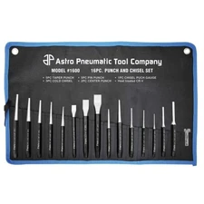 Astro Pneumatic 16-Piece Taper, Punch & Chisel Set 1600 - BRAND NEW