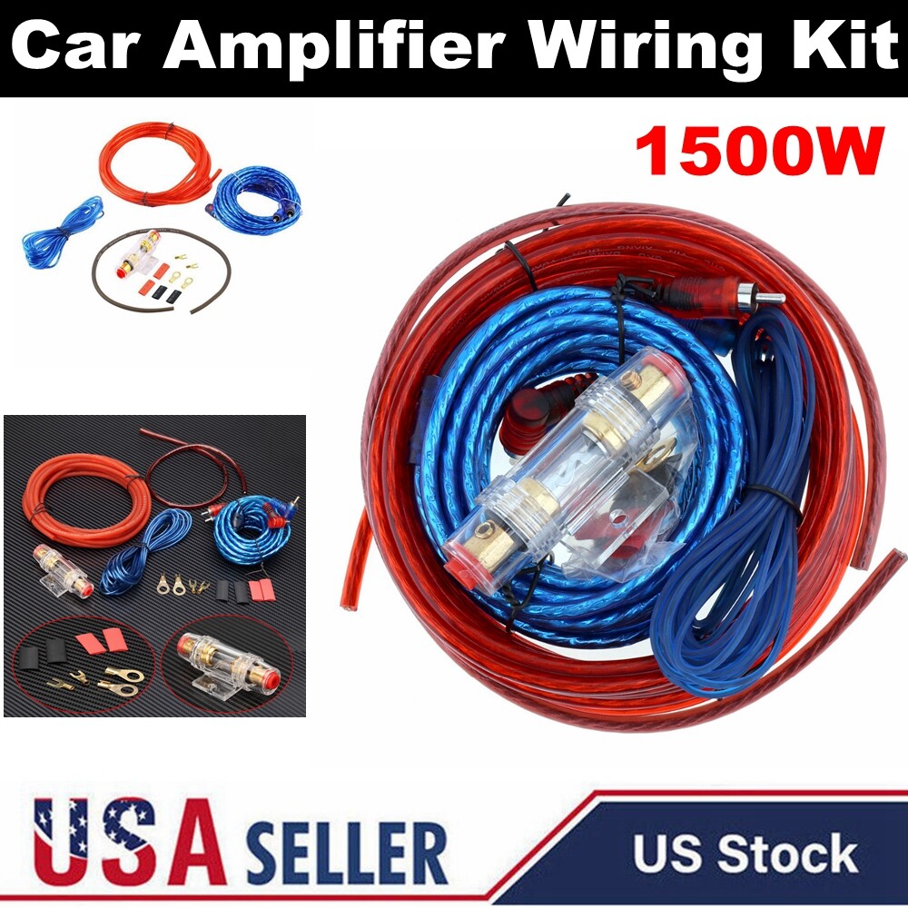 1500W 8 Gauge Car Amplifier Cable Auto Audio Kit Amp Install Sub Wiring