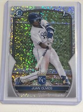 #d /299 Juan Olmos 2023 1st Bowman Chrome Speckle Refractor Kansas City Royals