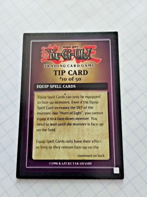Yugioh Tip Card 10/50 Equip Spell Cards - Uncirculated | eBay Yugioh Tip Card 10/50 Equip Spell Cards - Uncirculated | eBay
