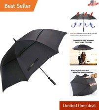 Premium Windproof Golf Umbrella - 80-Inch Oversized Canopy with Ergonomic Grip