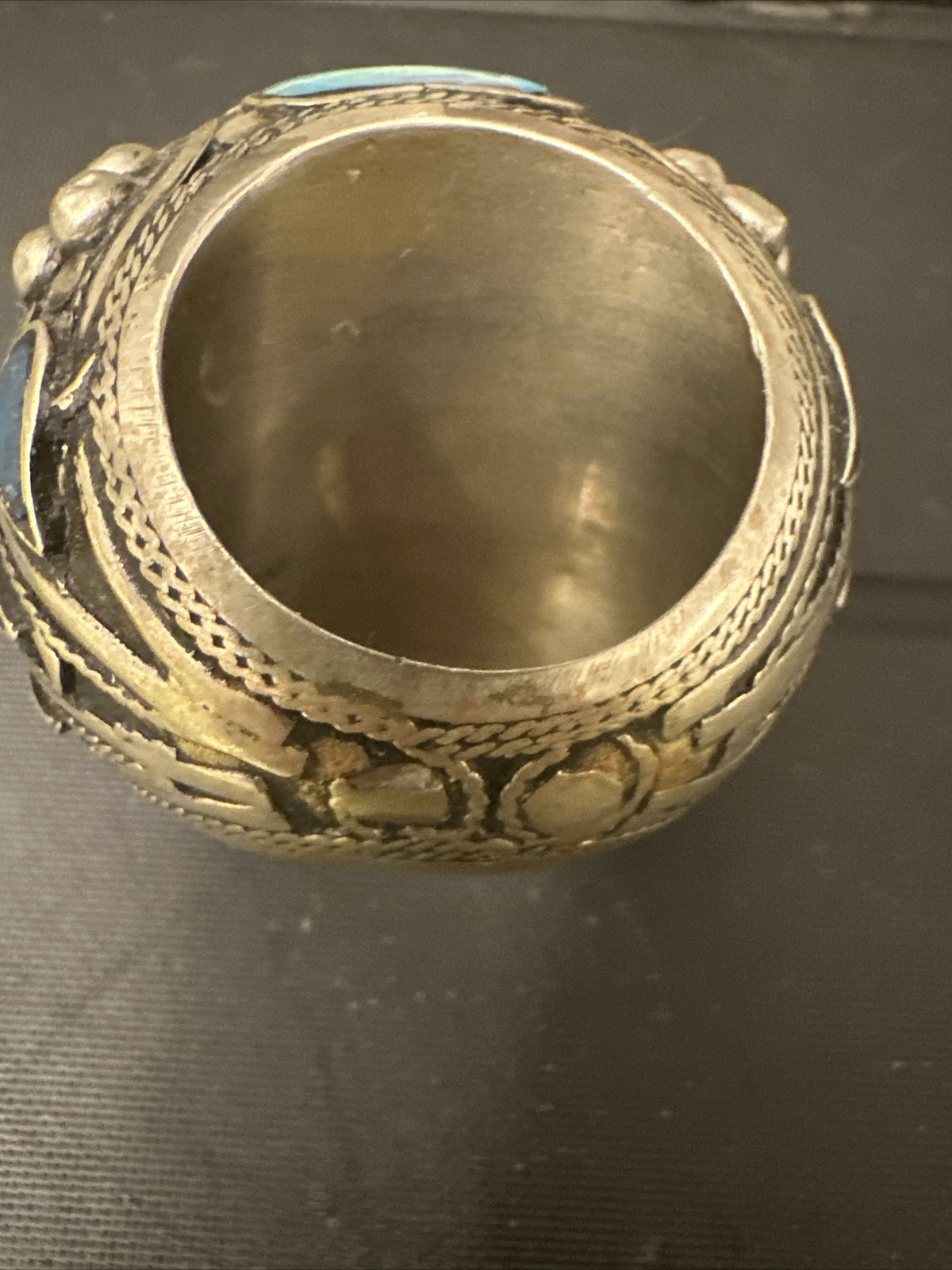 Beautiful Silver Plated Unique Ring With Turquois… - image 10