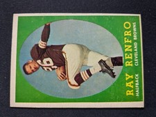 1958 Topps Football Card # 17 Ray Renfro - Cleveland Indians (VG/EX)