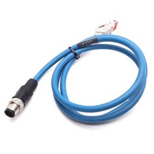 Keyence OP-87907 Ethernet Cable, Length: 1m, Connections: 4-Pin M12 Male to RJ45