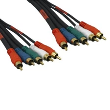 LOT 10pcs 25' 5-RGB/RW Component Male/Male Video/Audio Cable 5RCA DVD VCR to TV