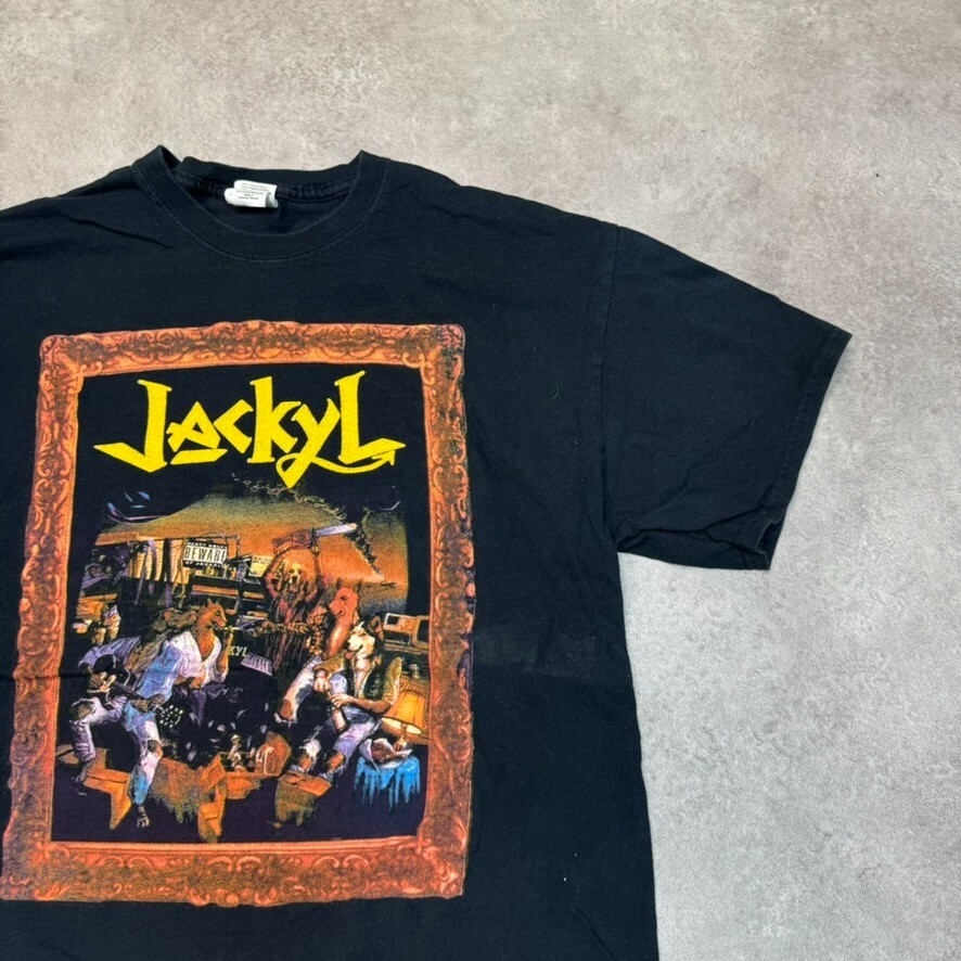 Jackyl T-Shirt Mens Large Rock Music Graphic Print Short Sleeve Tee, Black image 3