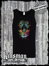 Dripping Tiger Neon Design Wildlife Animal Tank Top T-Shirt