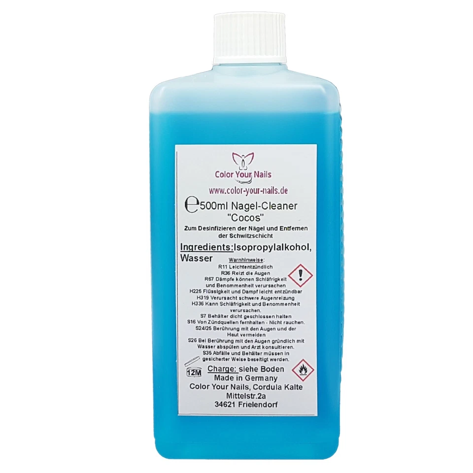 COLOR YOUR NAILS Duft Nagel Cleaner Cocos 100ml Fingernagel Cleaner, Schwitzschichtentferner