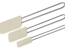 Teigspatel Silikon Edelstahl 18/10 - 3 Größen Teigschaber Backspatel