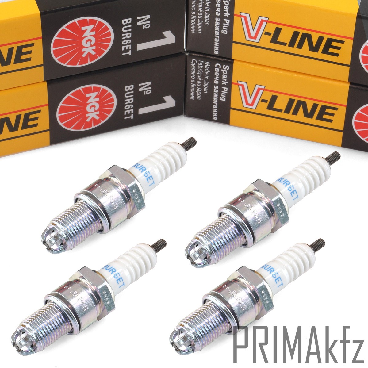 4x NGK Zündkerzen BUR6ET 2876 V-LINE 1 für Audi 80 B4 100 C3 Seat Ibiza Skoda 4x NGK Zündkerzen BUR6ET 2876 V-LINE 1 für Audi 80 B4 100 C3 Seat Ibiza Skoda