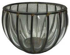 Windlicht Teelicht Teelichthalter Glas / Metall orientalisch  Ø13 H9 Shabby
