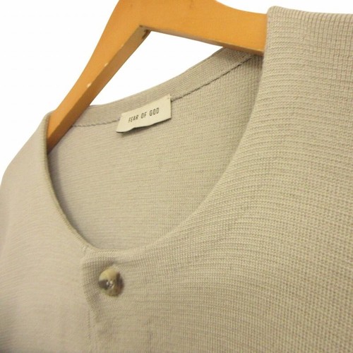 Gr. S Fear Of God Eternal Collection Schurwolle Strick Pullover Henley Ausschnitt JAPAN - Bild 4 von 8