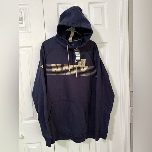 Under Armour Navy Midshipmen Sideline Fleece Raglan Pullover Hoodie - Navy XL - Bild 4 von 10