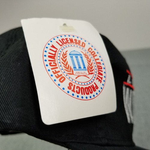 Vintage NC State Wolf Pack Hat Cap Snap Back Black College Twill Youngan NCAA - Picture 6 of 14