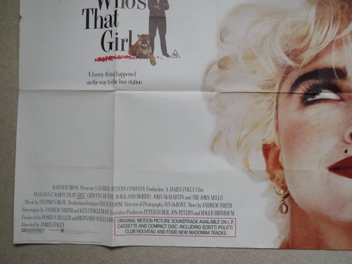 Who's That Girl Original Quad Movie Cinema Film Poster Madonna Griffin Dunne - Picture 5 of 6