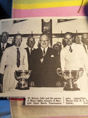 Wtr4 Ephemera 1963 Bild Margate Schalen mit Briscoe J Mays 