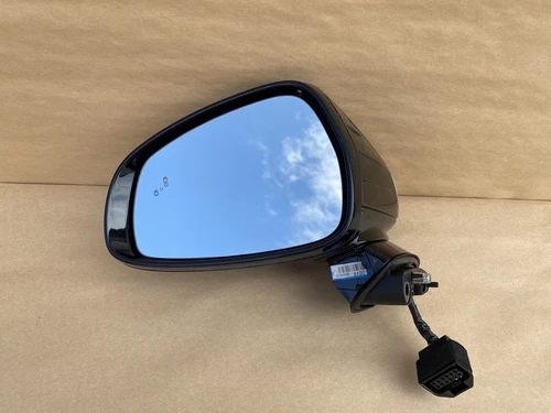 18-21 Kia Stinger GT1 GT2 Black Chrome Side View Mirror W/O Camera, Left Side