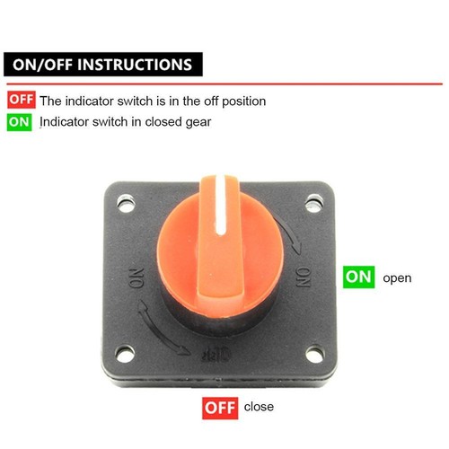 300A Battery Switch On Off Rotary Isolator DC12V for Car Truck Boat Disconnect - Picture 7 of 9