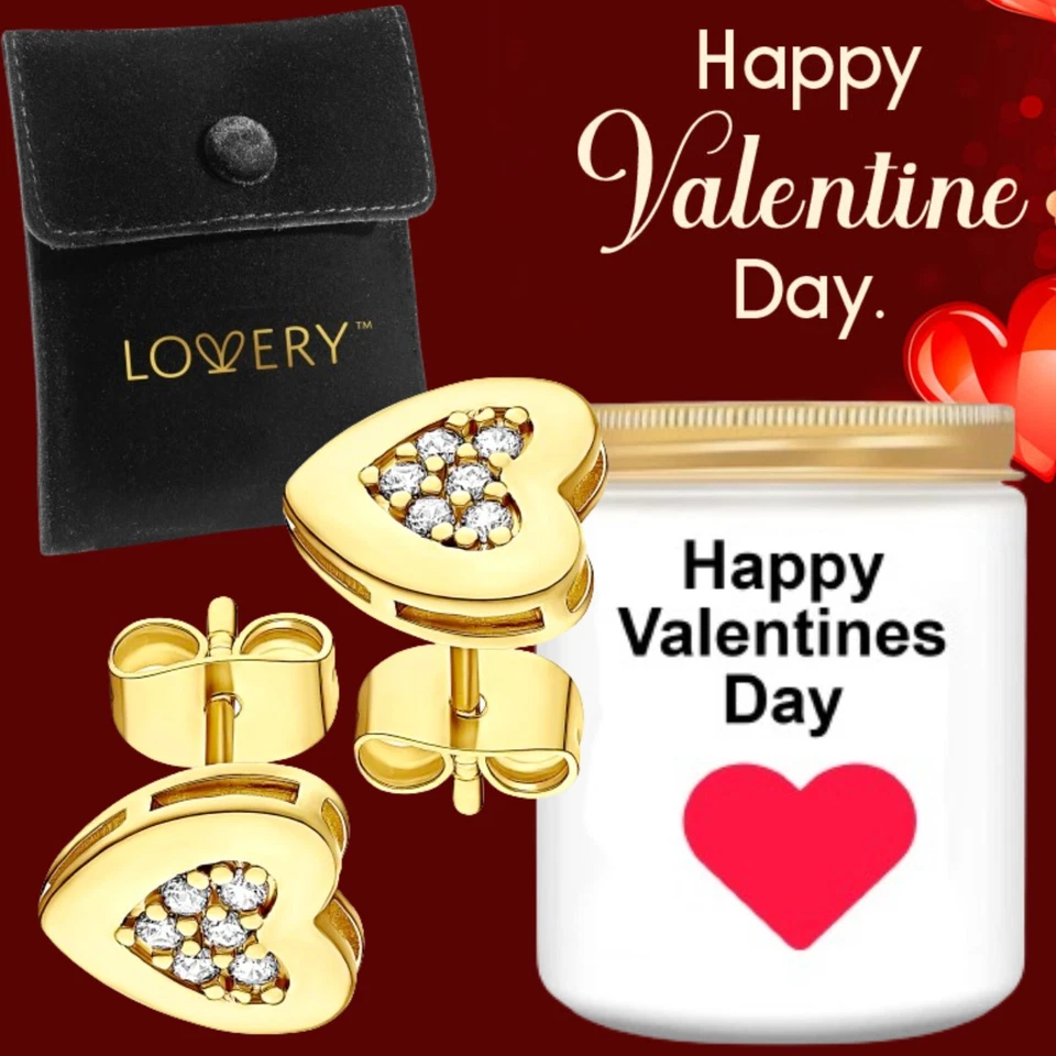 Vela de San Valentín y Joyería de San Valentín, Colgante y Bolsa Corazón Rubí Oro 14K Foto 2 de 4
