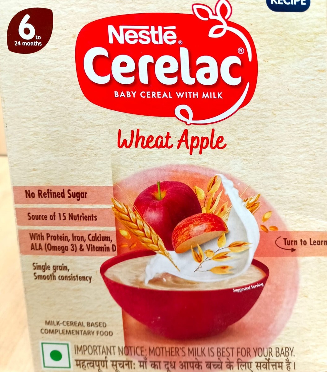 3*Nestlé Cerelac Baby Cereal with Milk Wheat Apple From Month
