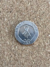 2013 KEYS OF GIBRALTAR 20p Twenty pence Circulated . Queen Elizabeth II RARE 