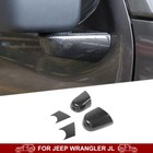 Side Rear view Mirror Base Cover Trim for Jeep Wrangler JL JT 2018+ Carbon Fiber