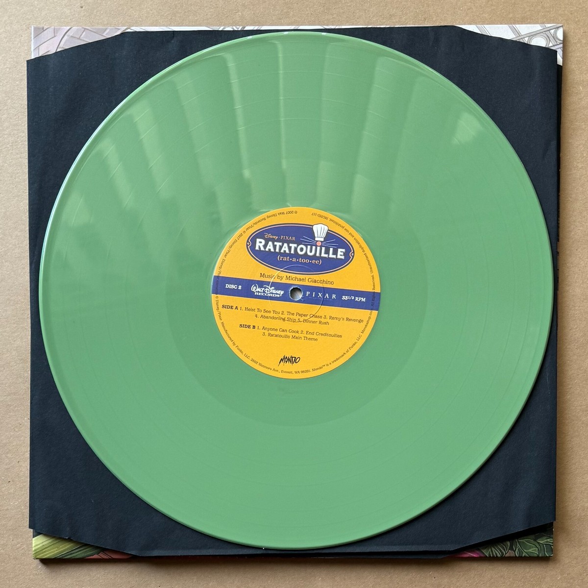 レミーのおいしいレストラン　ratatouille レコード　vinyl Ratatouille – Original Motion Picture Soundtrack 2XLP – Mondo