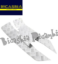 6683 - SET PEDANE TAPPETO A 3 PEZZI CROMATE VESPA 50 SPECIAL R L N BICASBIA