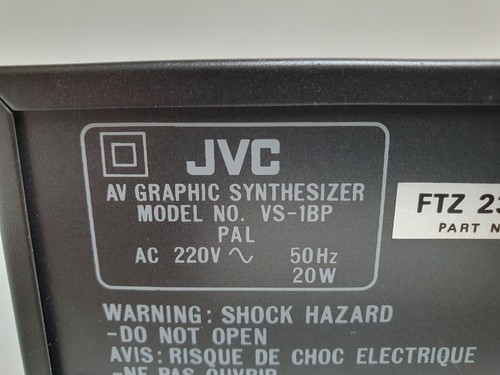JVC VS-1 BP Grafischer Synthesizer Sampler Retro High End Audio HiFi Graphic Sy - Bild 16 von 18