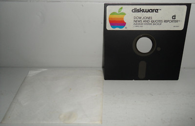 APPLE II Computer Software DOW JONES NEWS&QUOTES REPORTER  5.25'' Floppy UNTESTED