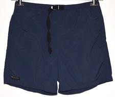 Columbia Men's Blue Elastic Waist Drawstring Lined Swim Shorts Size S