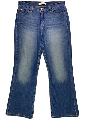 Women s Levi s Perfectly Slimming Blue Jeans Boot Cut 512 Denim Pants Size 12 Sc