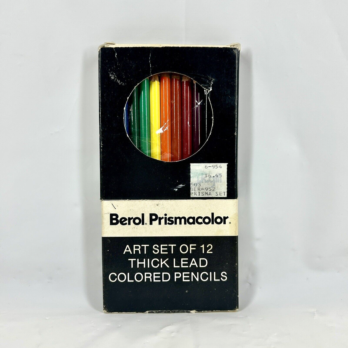Vintage Berol Prismacolor Colored Pencils Art Set of 12 Thick Lead