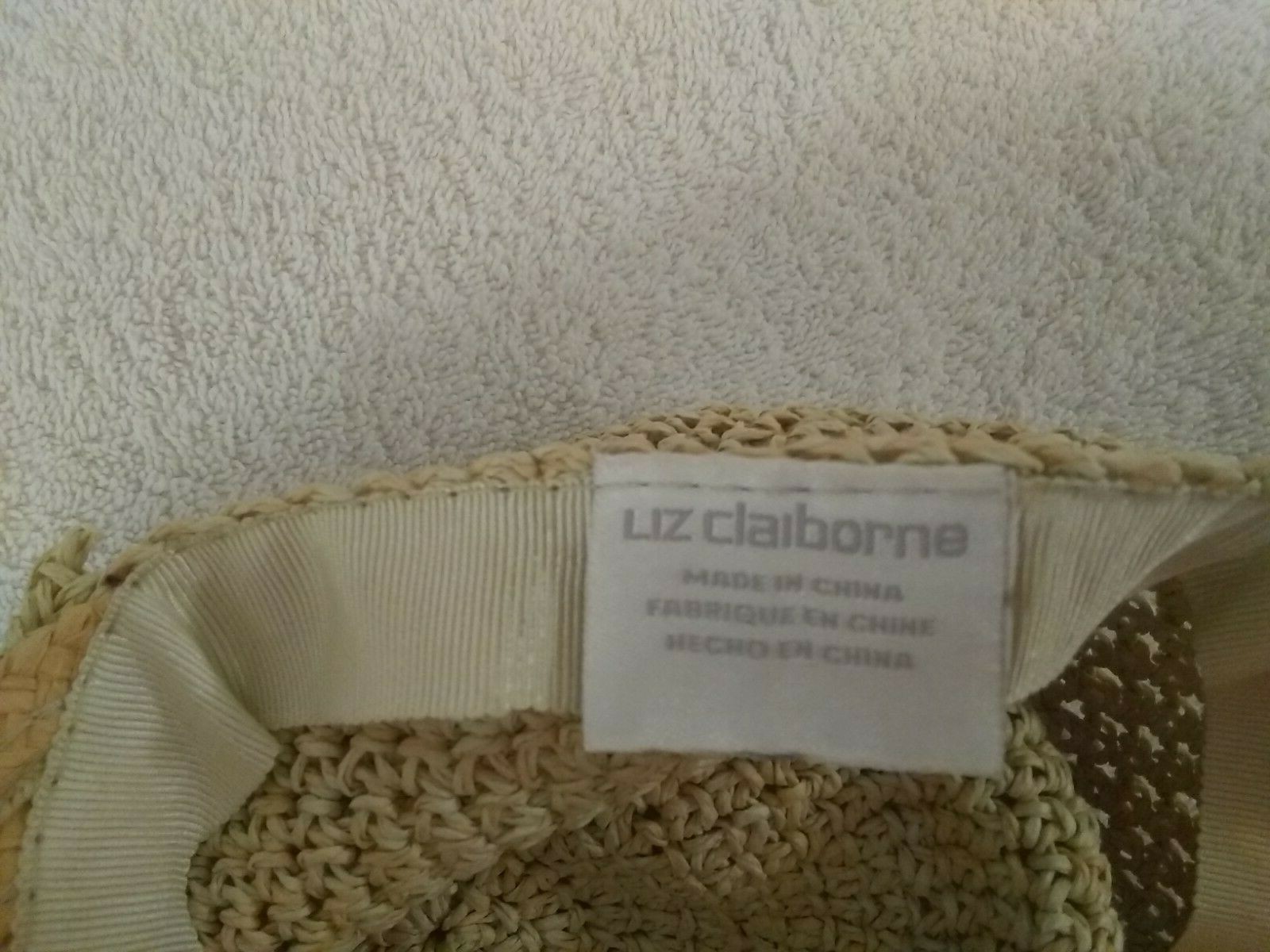 Visière En Paille Liz Claiborne - Occasion, Couleur Tan, Style été Décontracté