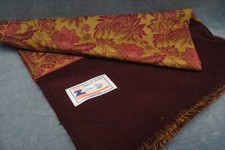CRANBERRY BROWN FLORAL KASHMIRI 100 PURE WOOL SHAWL