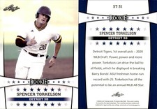 2020 Leaf Rookie Spencer Torkelson Rookie Card #ST-31 Detroit Tigers. rookie card picture