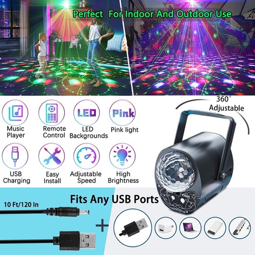 Luz LED Fiesta Efecto Disco Multicolor y Múltiples Patrones. Incluye mando a distancia - Imagen 5 de 6