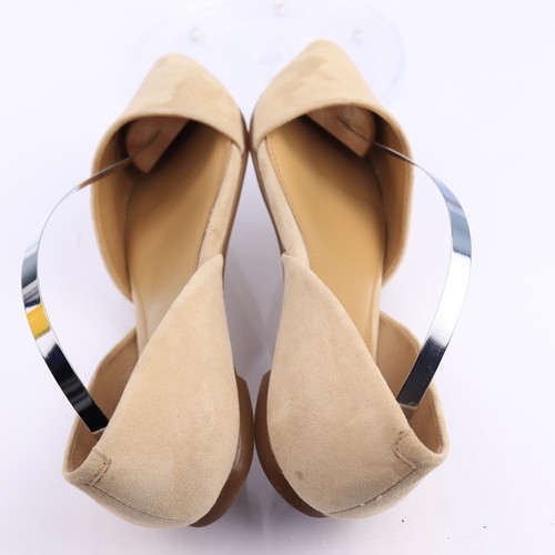 J Crew Zoe D'Orsay Flat Women's Size 7 Tan Cream Nude Suede Pointed Shoe Comfy - Picture 10 of 17