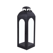 Black Metal Candle Holder Lantern Large