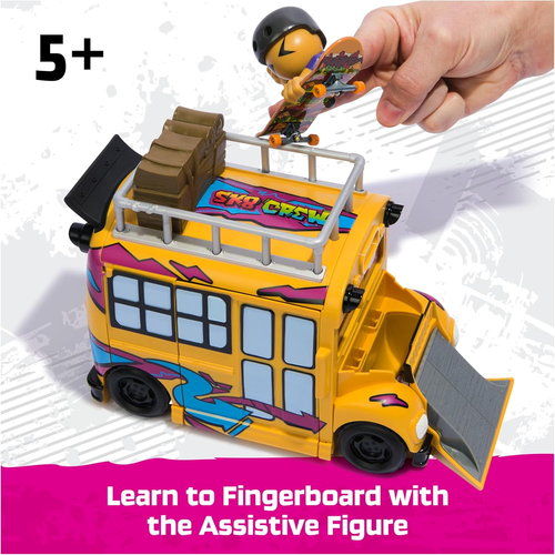 2-In-1 Transforming mini Tech Deck Bus & Storage with Fingerboard & Figure - Picture 3 of 12