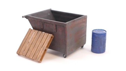 USA Made - HO Scale Dumpster Slant Open - Single Piece 871778 - Picture 2 of 3