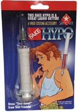 FAKE BIG HYPO NEEDLE Funny Nurse Doctor Shot Blood Syringe Toy Costume Dr Prop