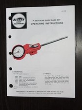 Sunnen P-310 Valve Guide Bore Gauge Manual