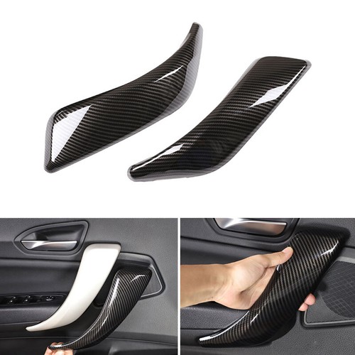 2pcs Car Styling Carbon Texture Door Armrest Handle Pull Cover Trim For Bmw 3 Series E90 E91 E92 - View #5