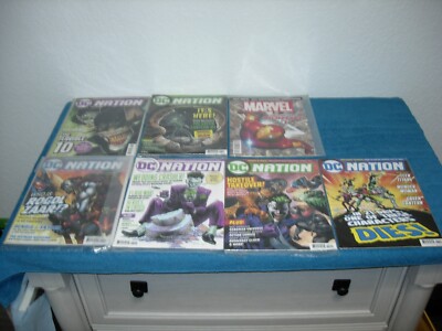 DC NATION #1, 2, 3, 4, 5, AND 6, PLUS MARVEL PREVIEW IRON MAN #1 BAGGED NO BORD