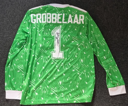BRUCE GROBBELAAR AUTOGRAPH/SIGNED SHIRT/JERSEY WITH PROOF