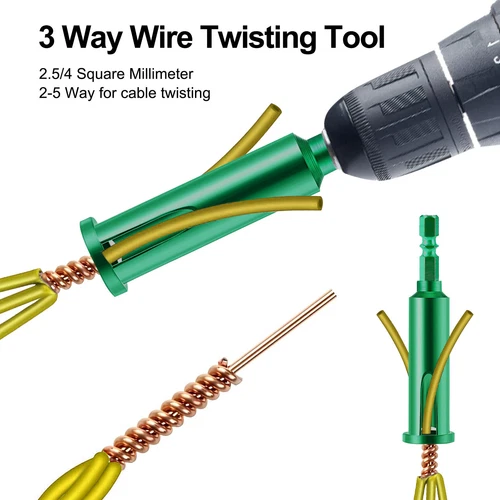 Herramienta de torsión de cables de 3 piezas pelacables y herramienta de pelado de cables Twister - Imagen 8 de 10