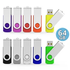 10PCS 64GB USB 2.0 Flash Drive Thumb Drive Memory Stick pen Stick for PC/Laptop