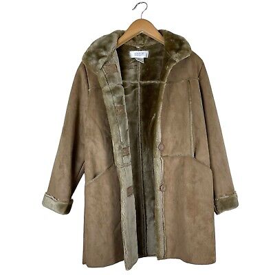 Vintage Komitor Women's Medium Tan Faux Fur Fully Lined Vintage Komitor Women's Medium Tan Faux Fur Fully Lined